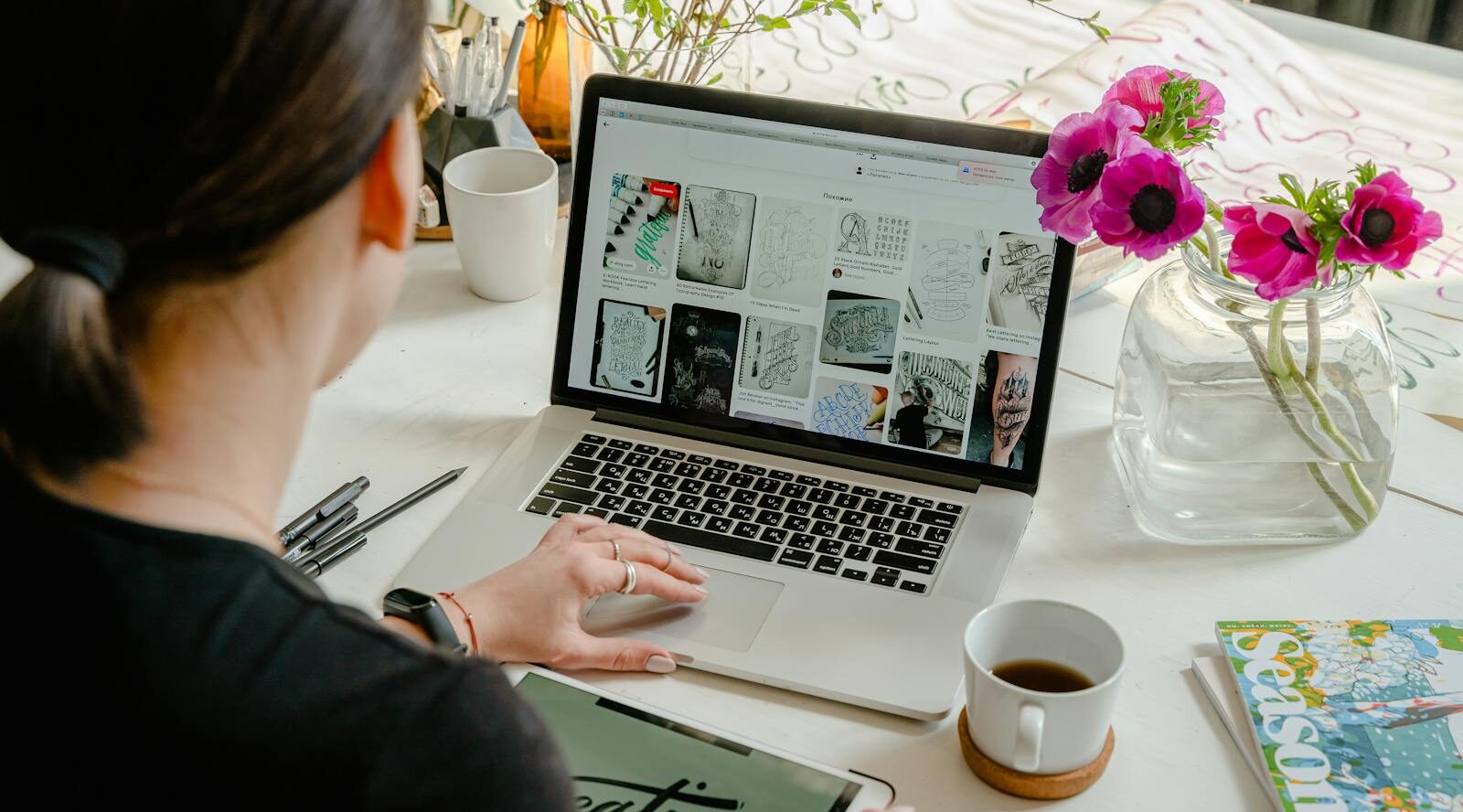 Photo Of Person Using Laptop For Graphic Designs